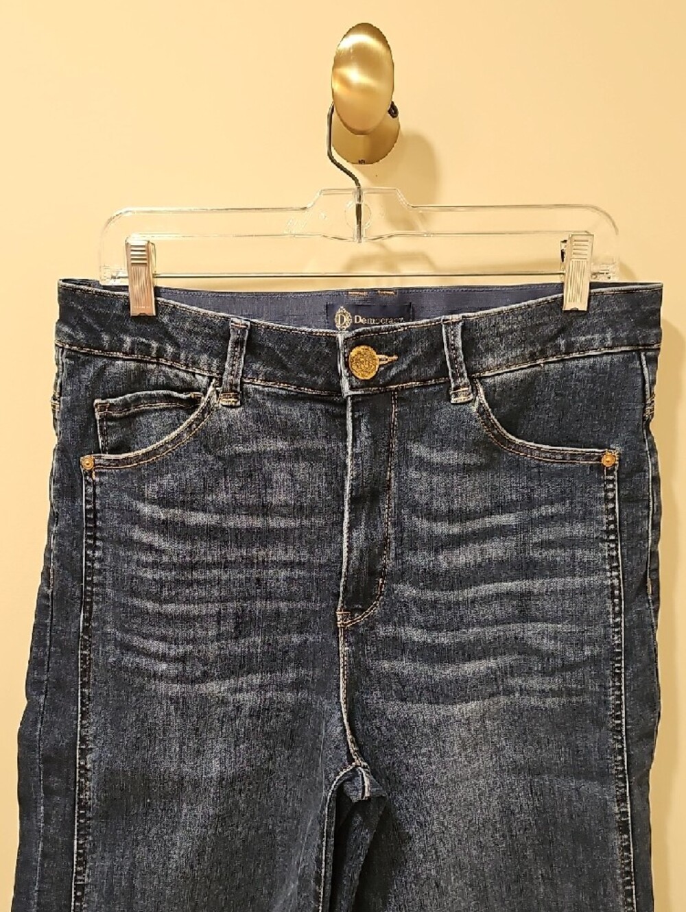 Democracy AbSolution Skyrise Repreve Side Seam Wide Leg Jeans; EUC; Size 12 - Picture 7 of 13